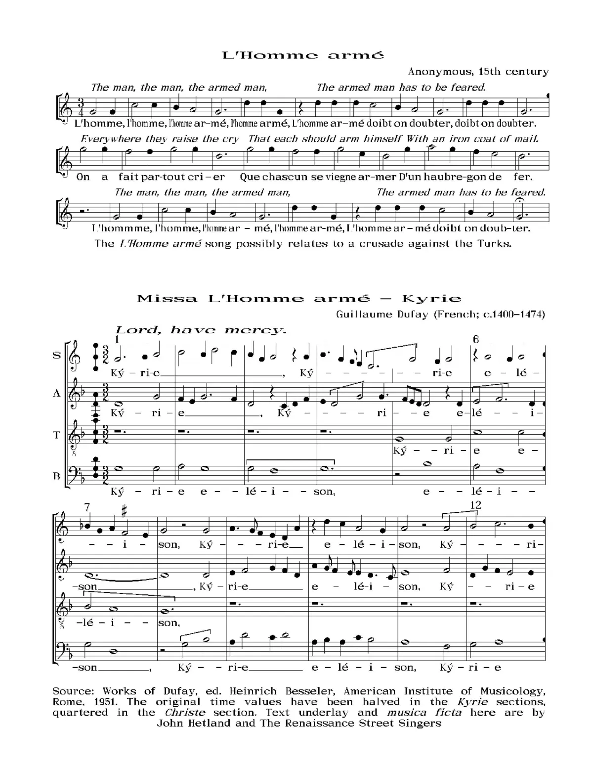 Missa L'homme armé - Page 1