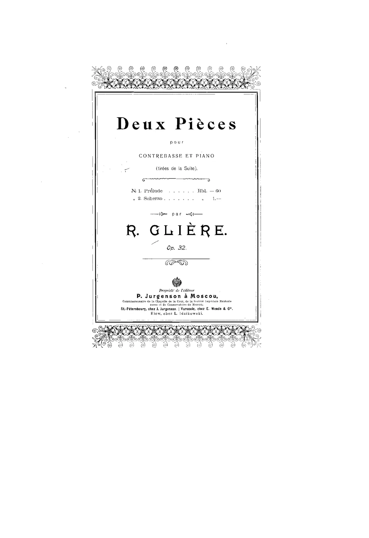 Deux pièces pour contrebasse et piano - Page 1