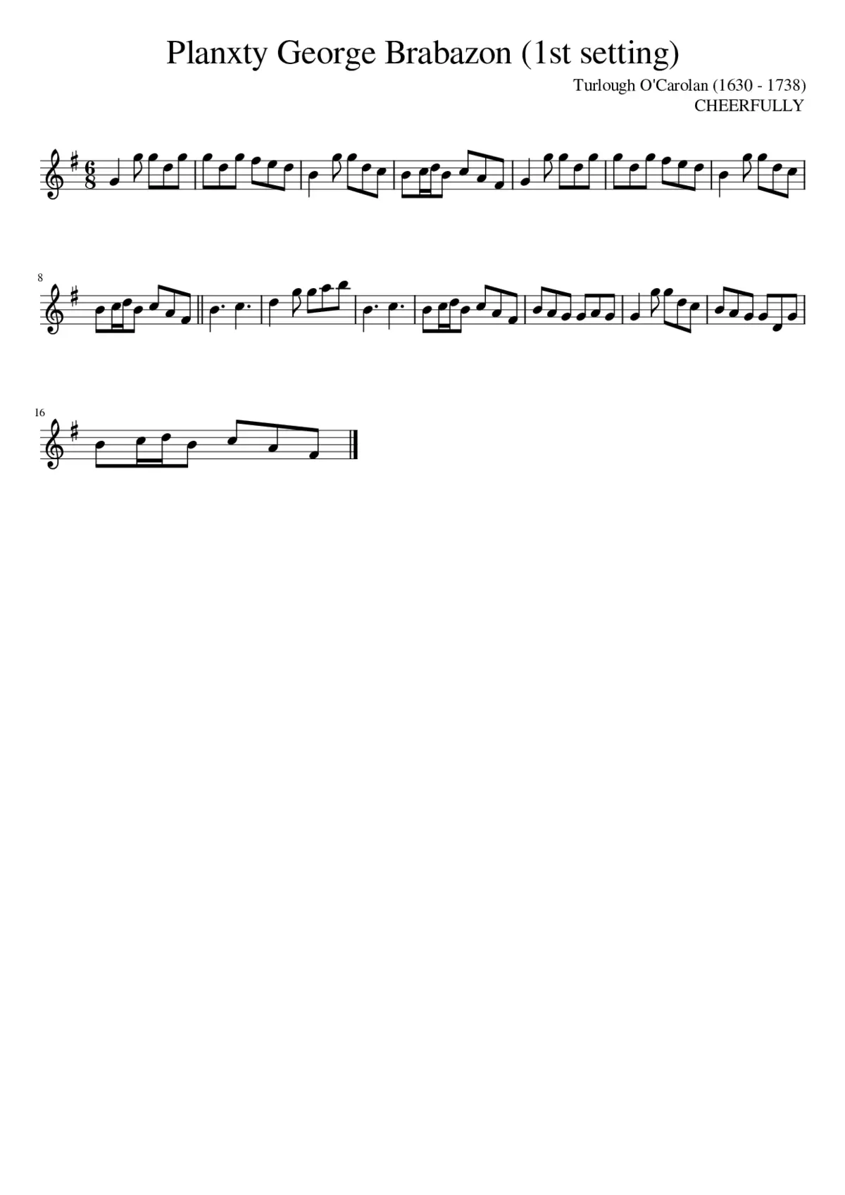Planxty George Brabazon (1st setting) - Page 1