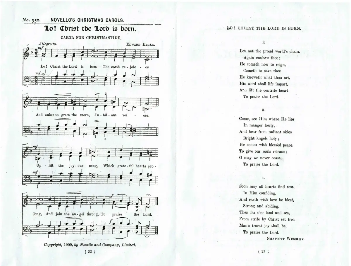 Lo! Christ the Lord is born - Page 1