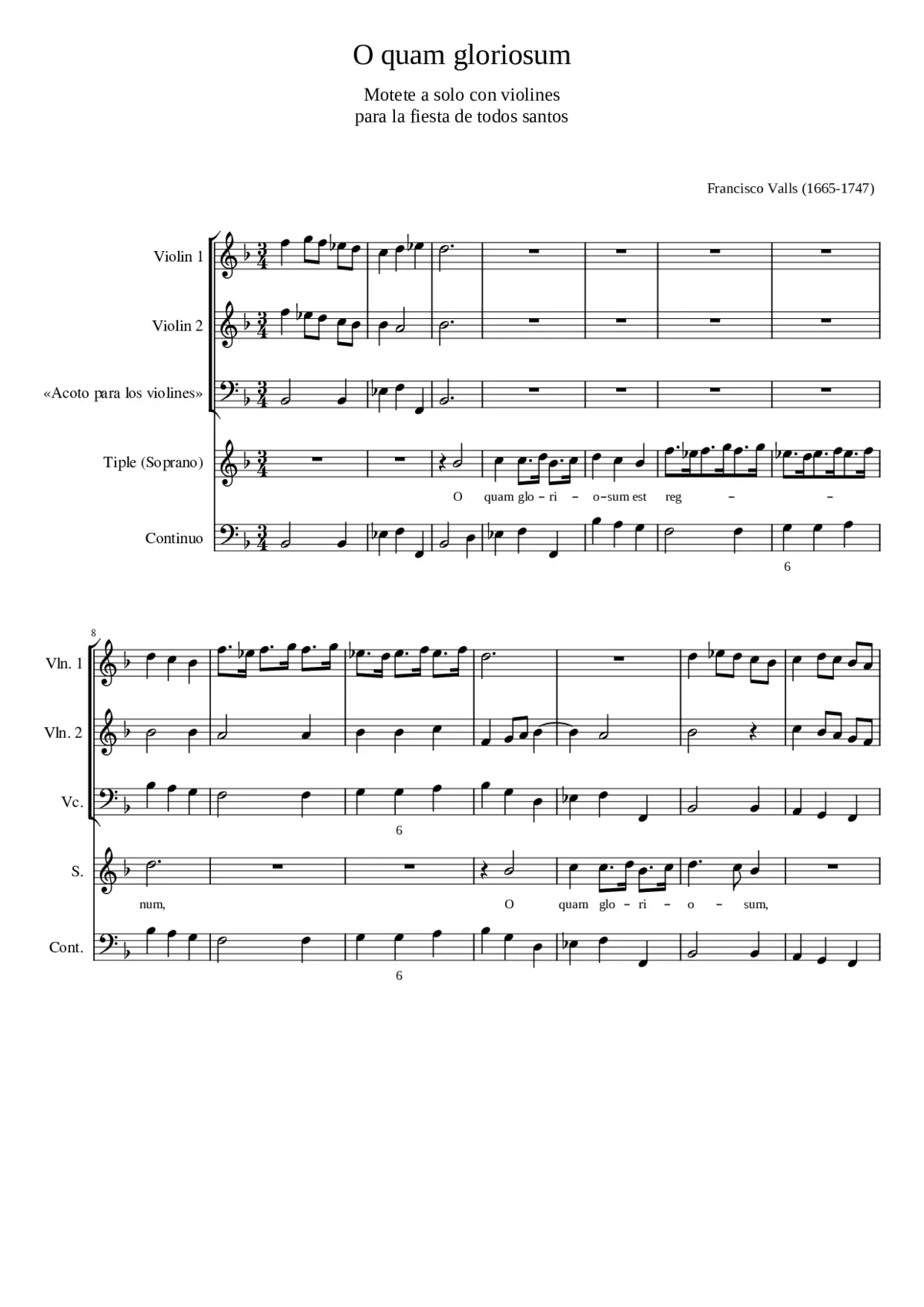 O quam gloriosum - Page 1