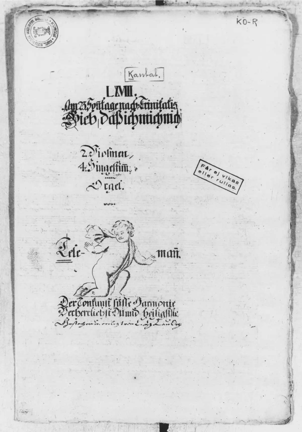 Gieb, dass ich mich nicht erhebe, TWV 1:621 - Page 1