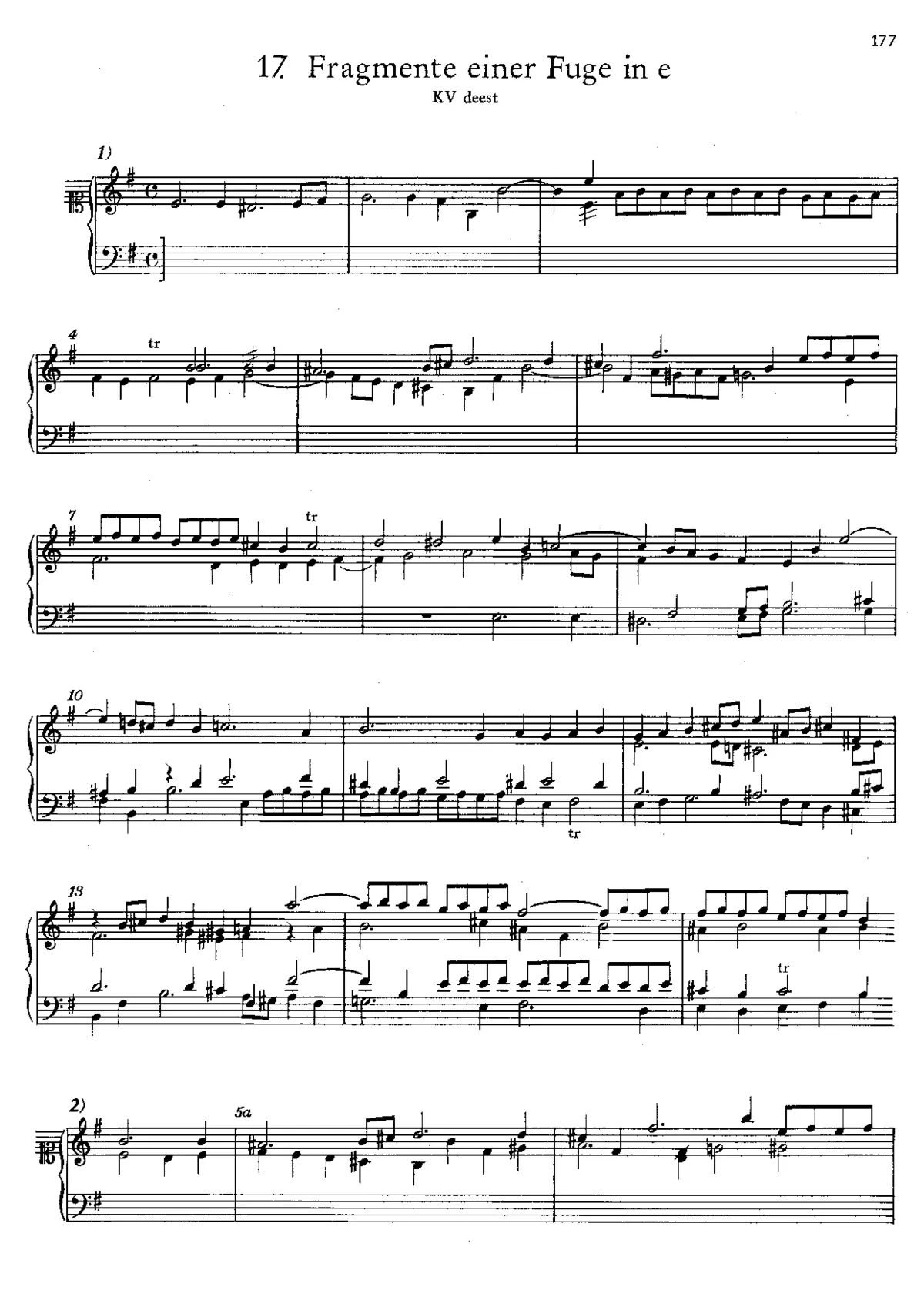 Fugue in E minor - Page 1