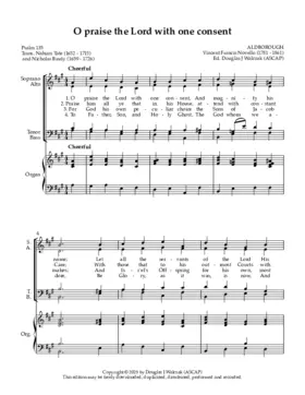 O praise the Lord with one consent