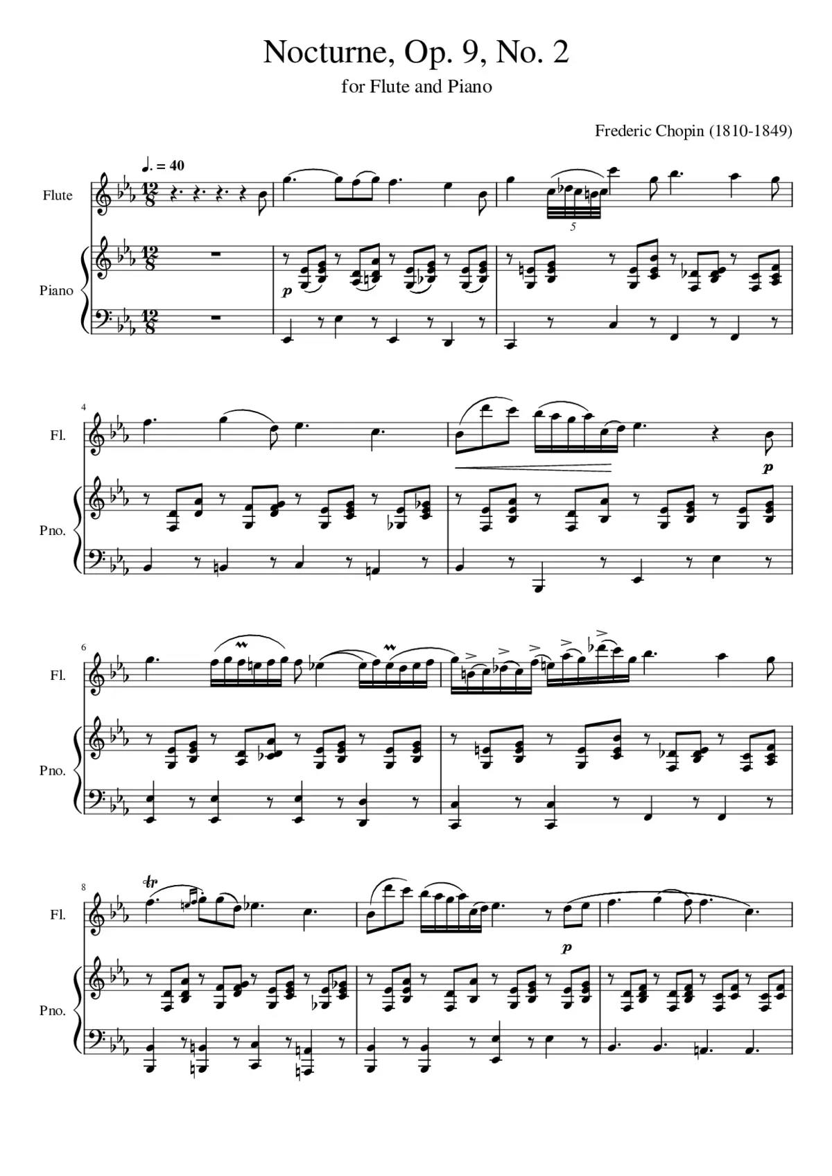Nocturnes Op.9 - Page 1