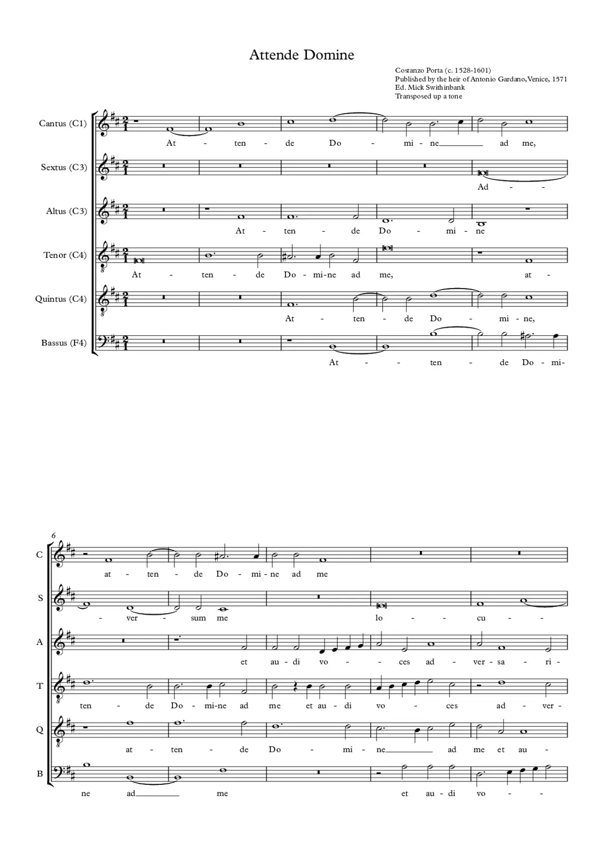 Attende Domine - Page 1