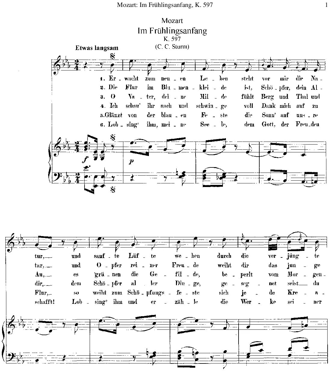 Im Frühlingsanfang - Page 1