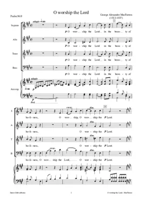 O worship the Lord in the beauty of holiness