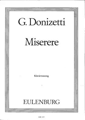 Miserere a più voci e coro con accompagnamento d'orchestra
