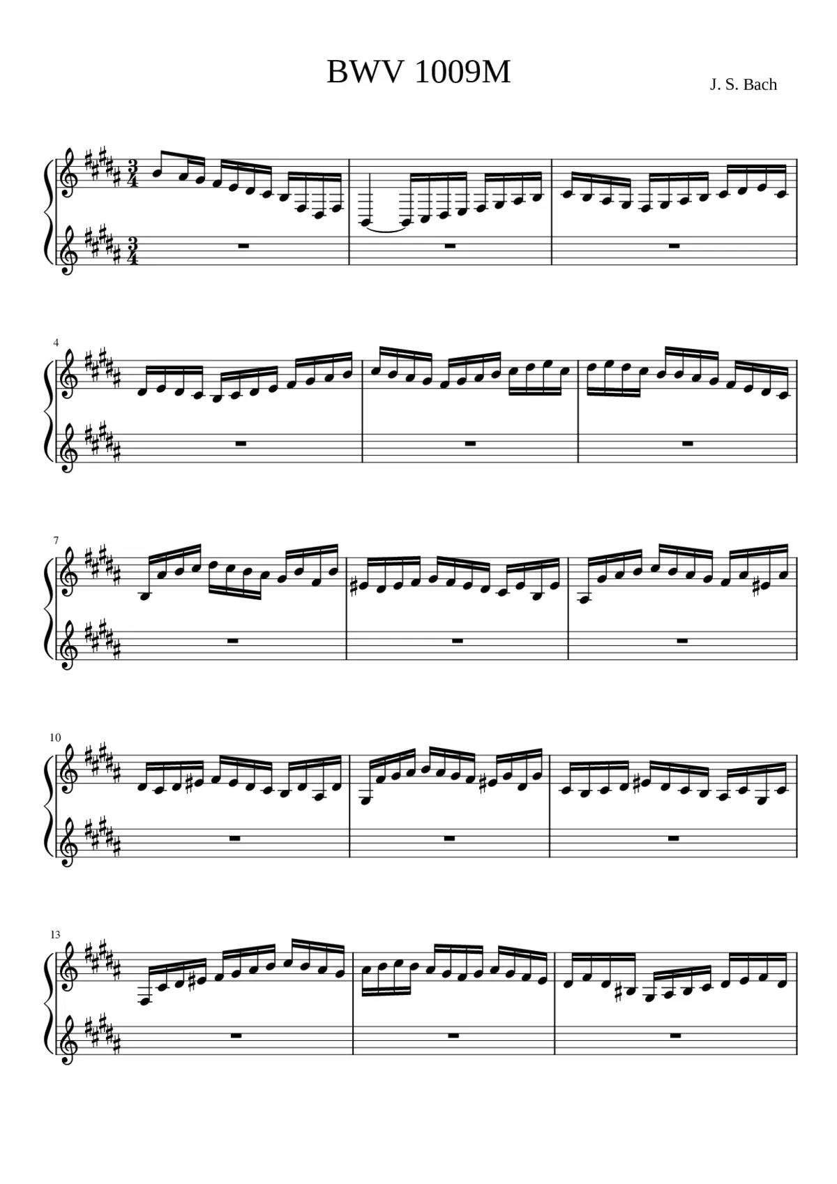 Cello Suite No.3 in C major BWV 1009 - Page 1