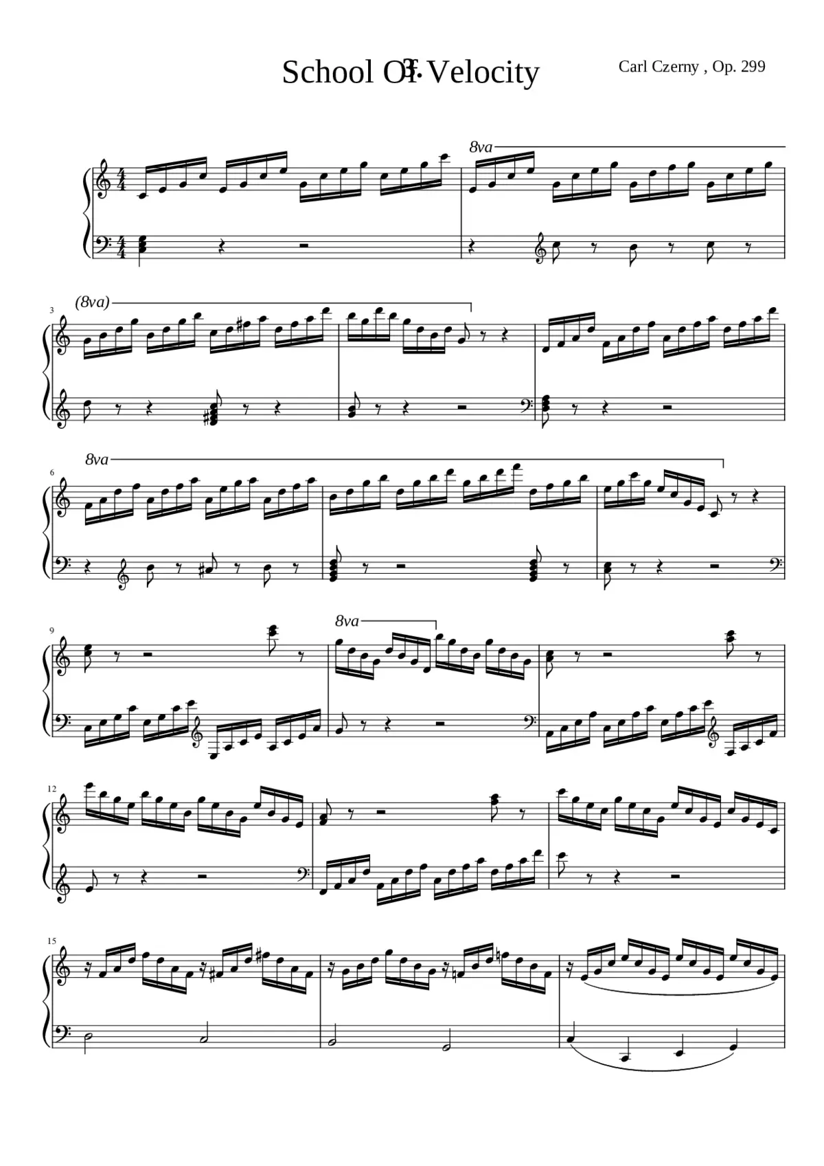 The School of Velocity Op.299 - Page 1