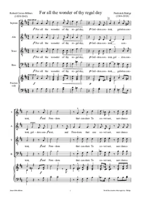 For all the wonder of thy regal day