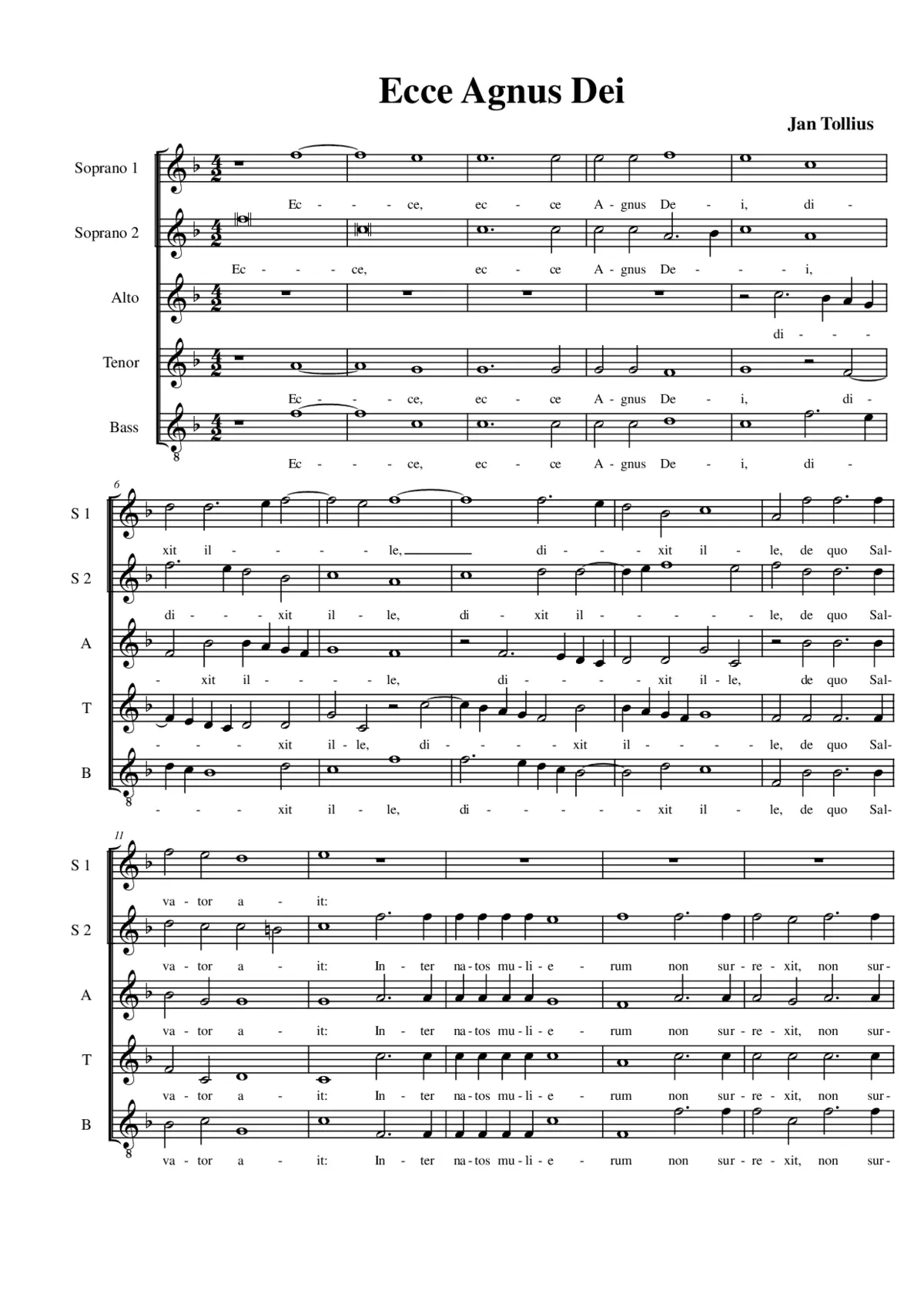 Ecce Agnus Dei - Page 1
