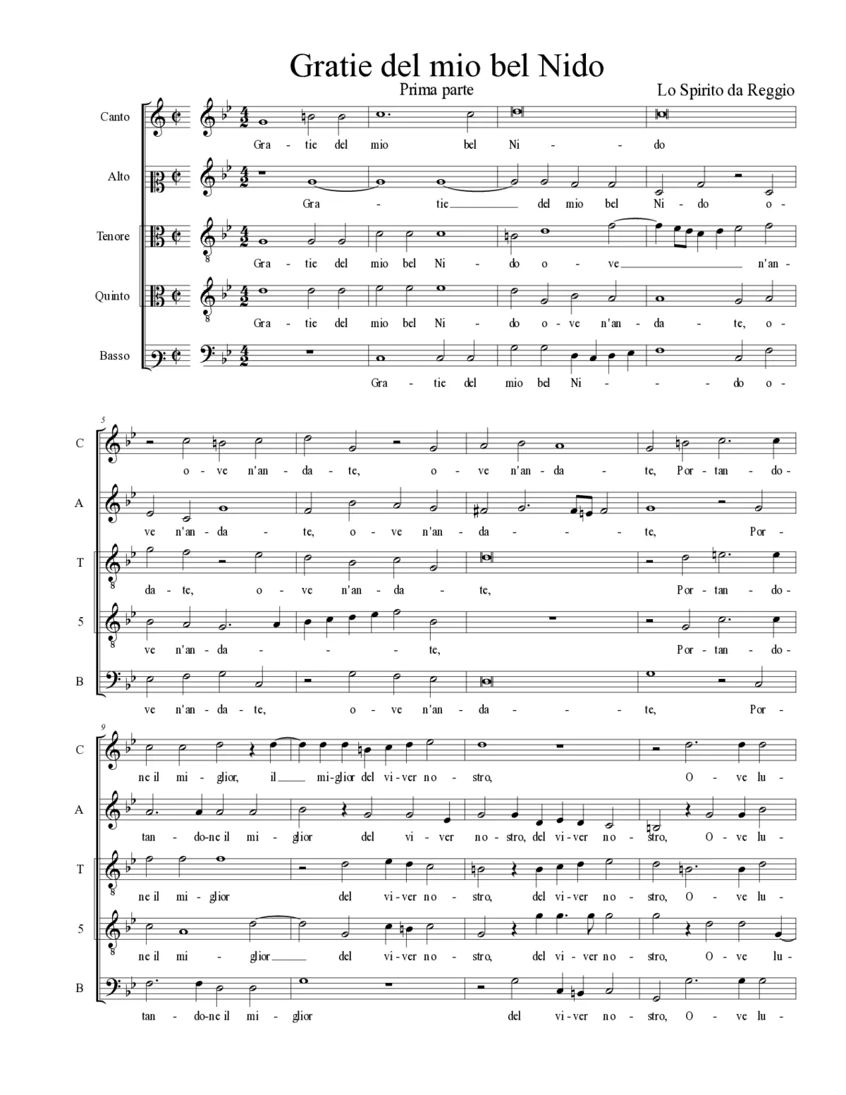 Gratie del mio bel nido - Page 1