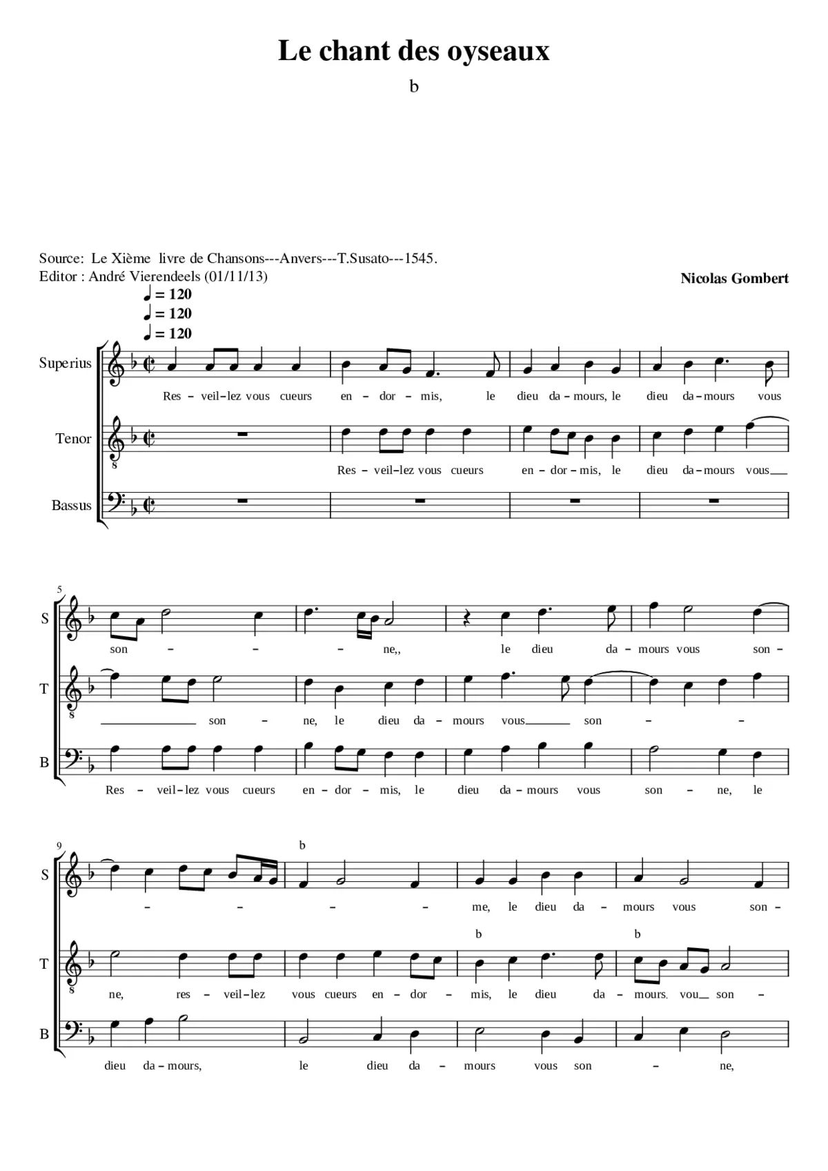 Le chant des oyseaux - Page 1