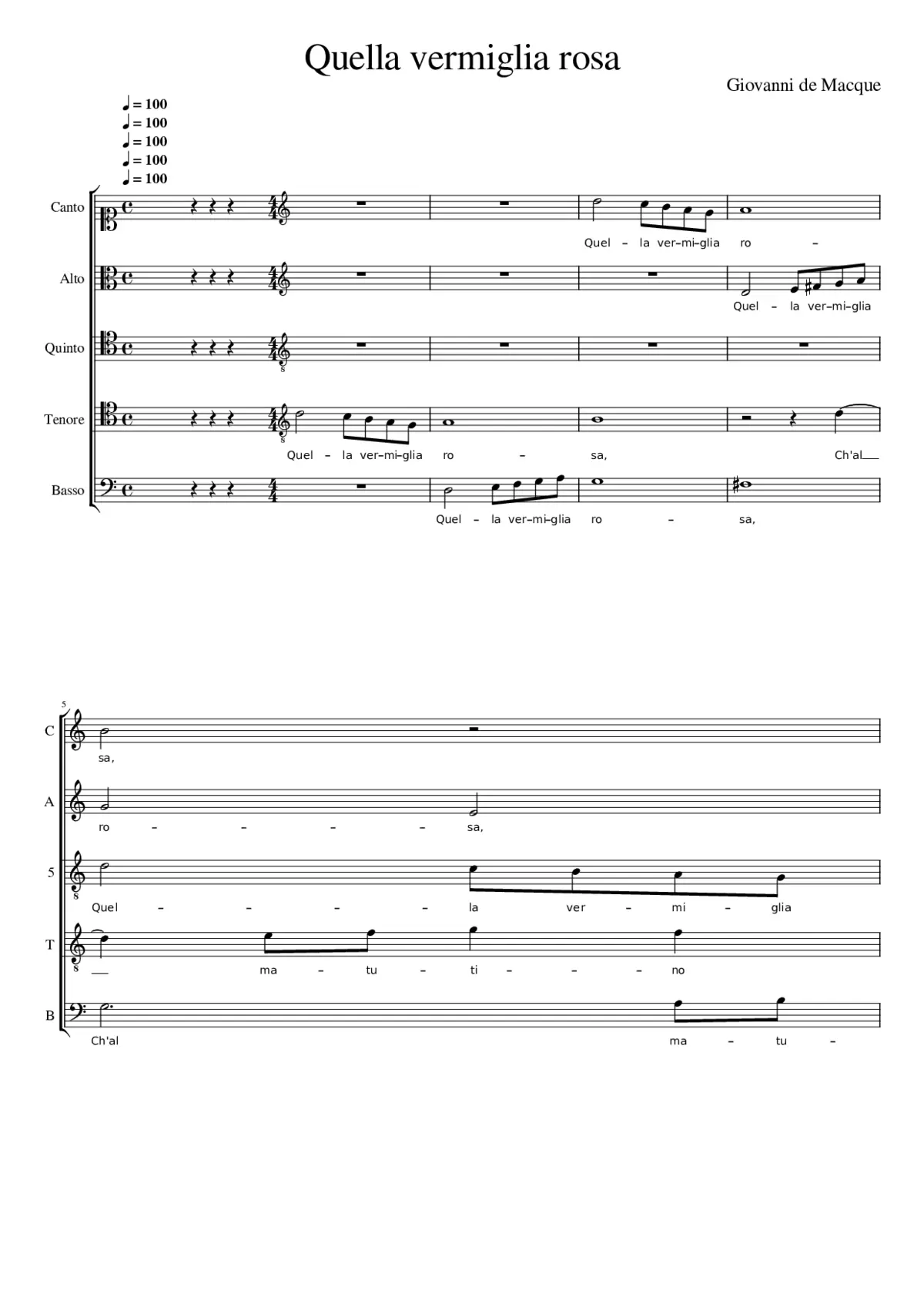 Quella vermiglia rosa - Page 1