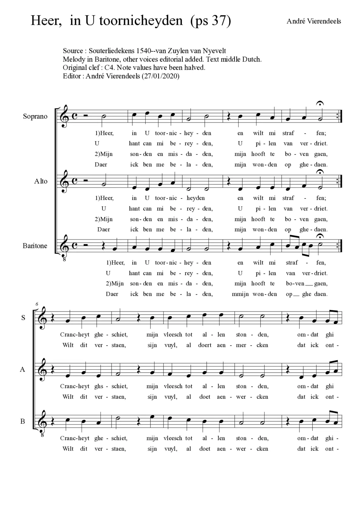 Heer, in U toornicheyden - Page 1