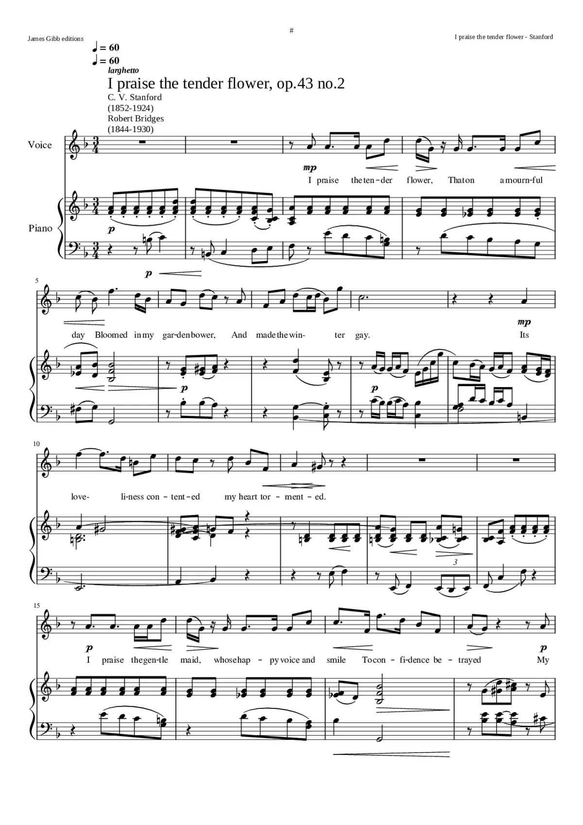 I praise the tender flower - Page 1