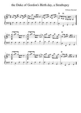 the Duke of Gordon's Birth day a Strathspey