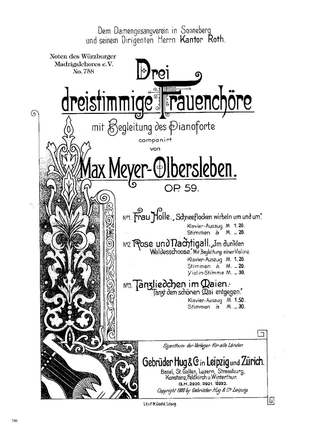3 Dreistimmige Frauenchöre - Page 1