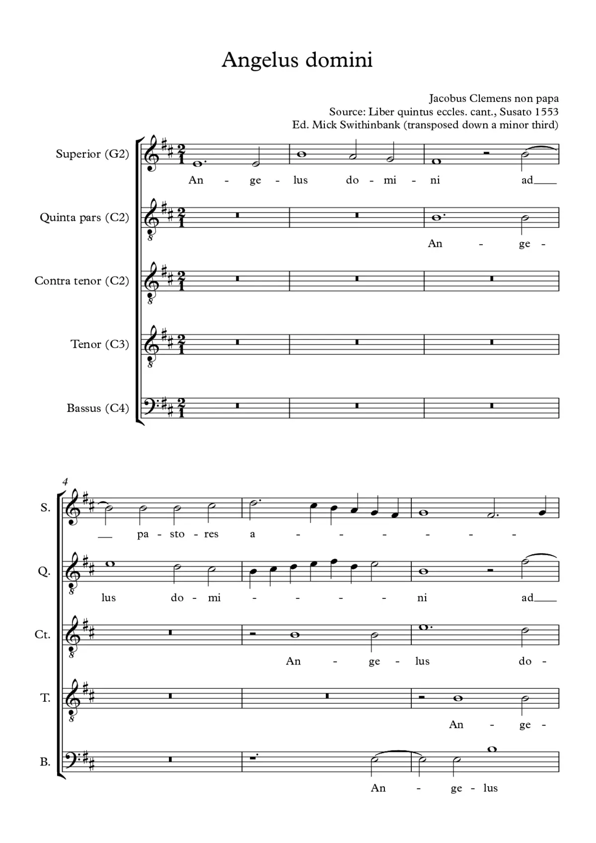 Angelus domini a 5 - Page 1