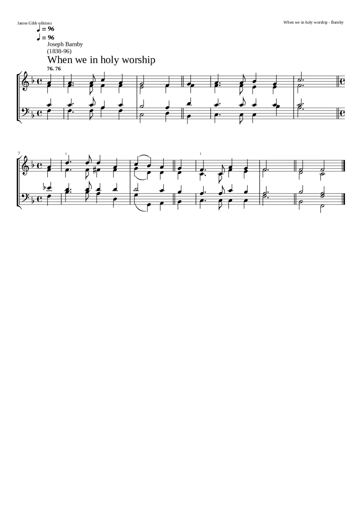 When we in holy worship - Page 1