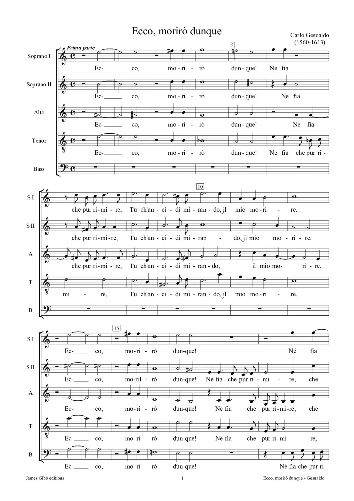 Ecco, morirò dunque - Page 1