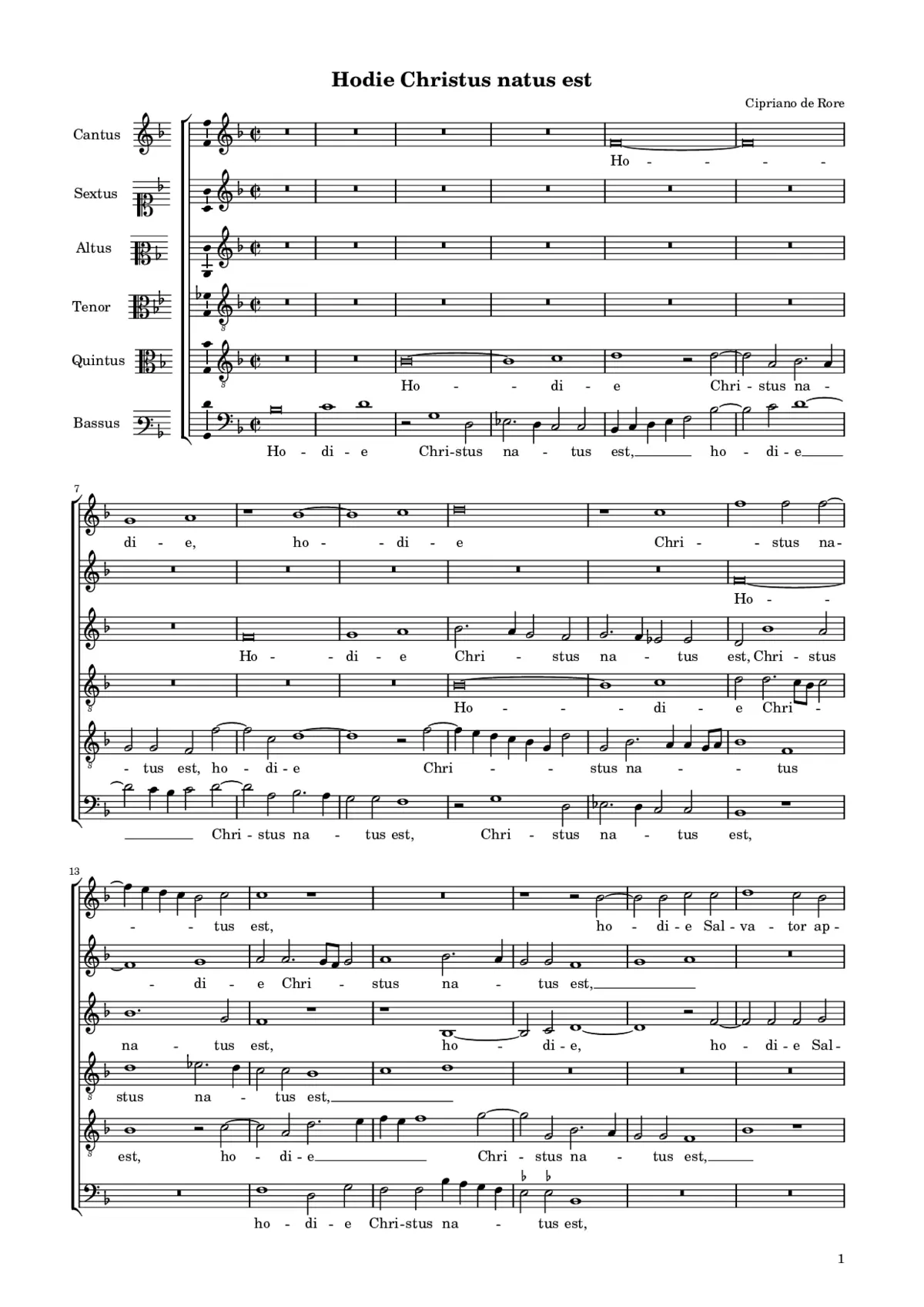 Hodie Christus natus est - Page 1