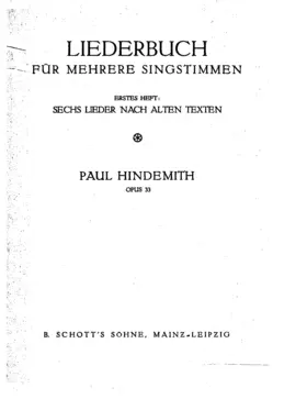 Lieder nach alten Texten