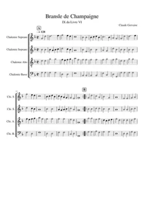 Bransle de Champagne IX 6e Livre de Danceries