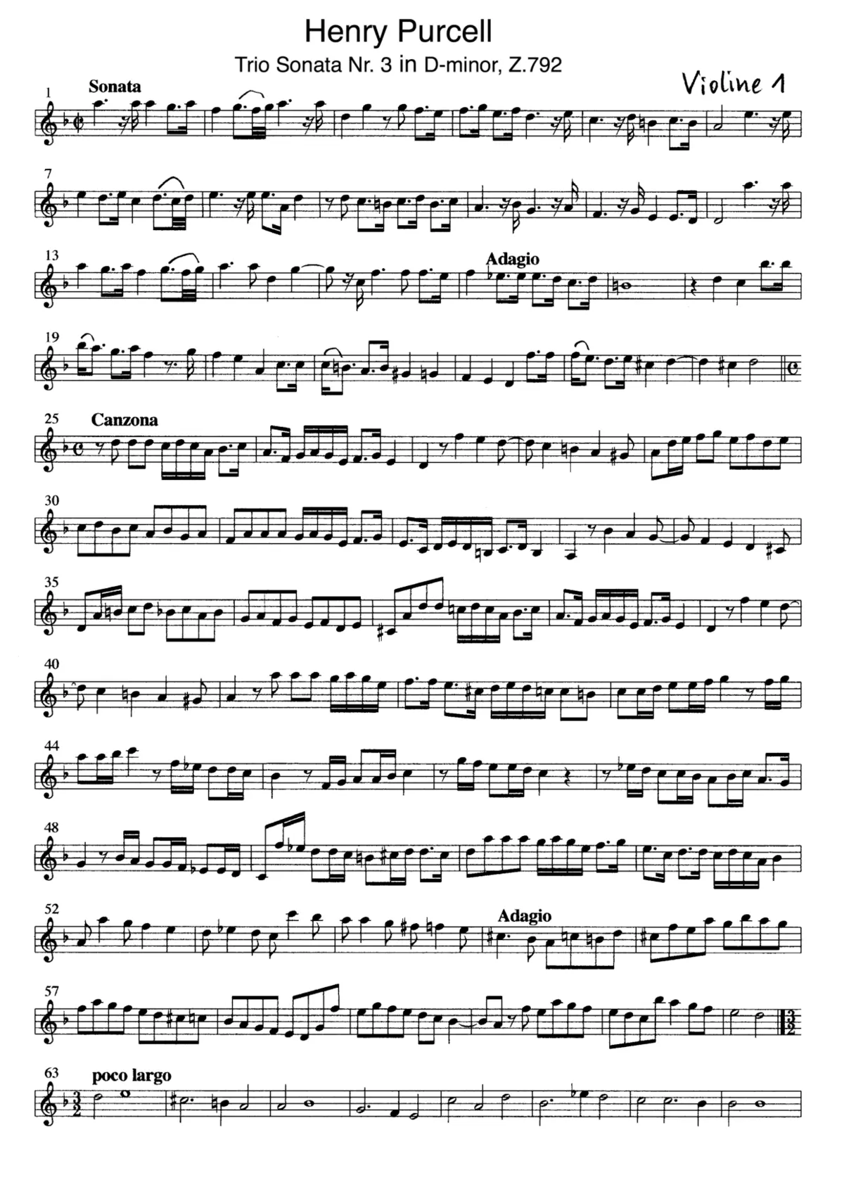 Trio Sonata in D minor - Page 1