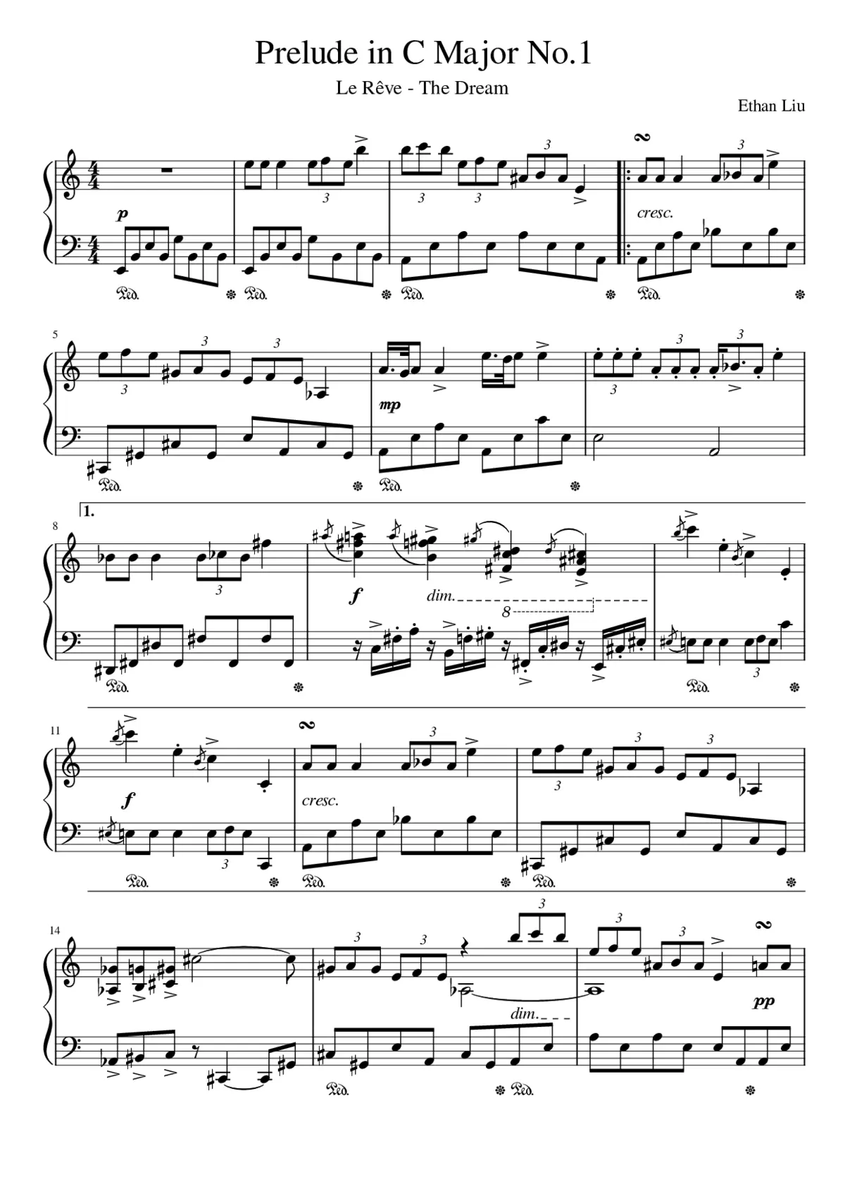 Prelude in C Major No.1 - Page 1