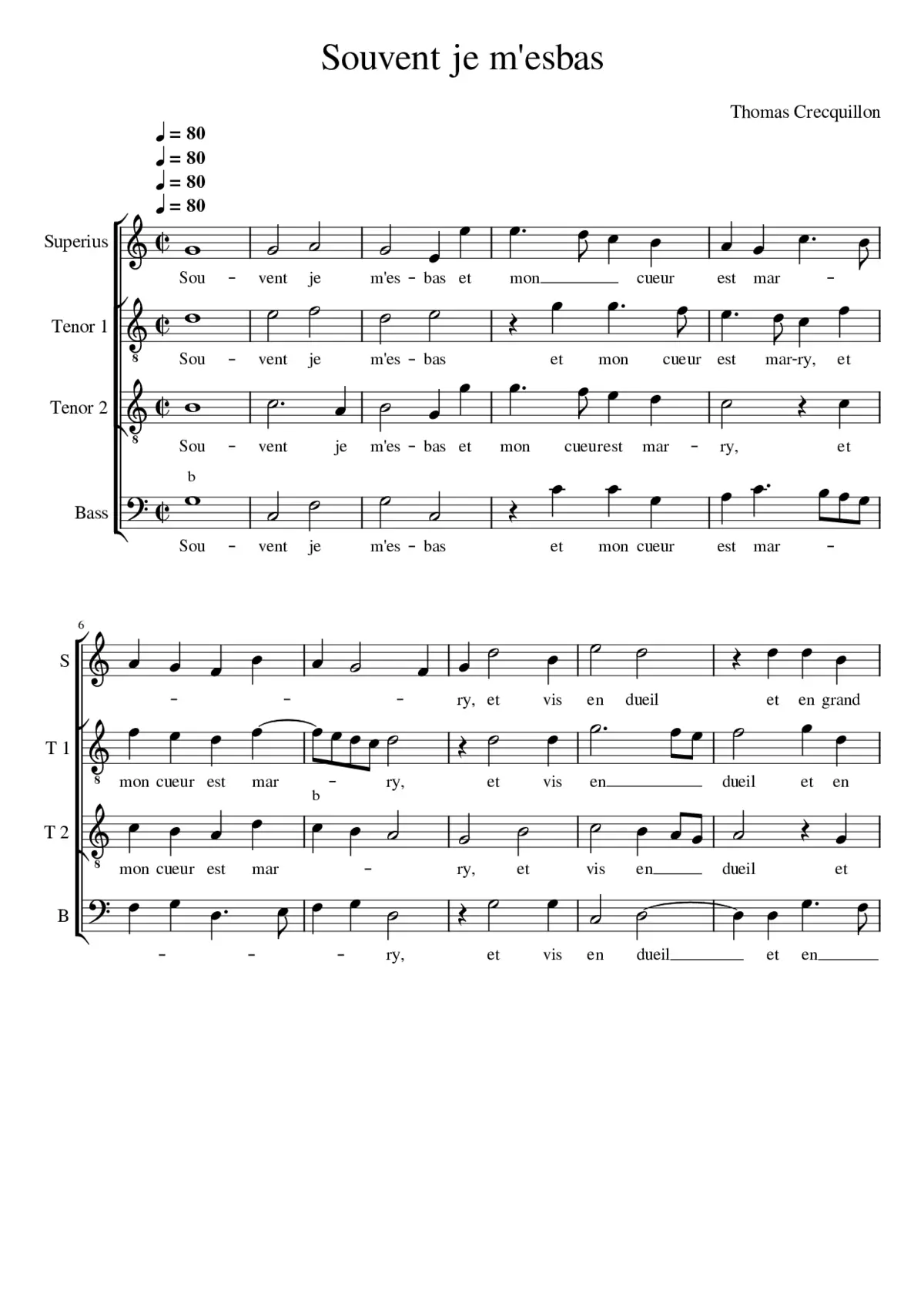 Souvent je m' esbas - Page 1