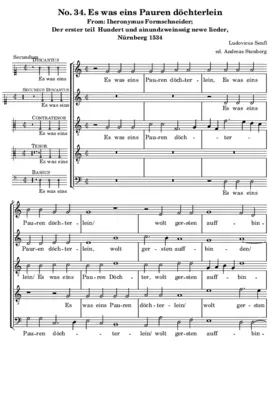 Es was eins Pauren döchterlein (secundus)