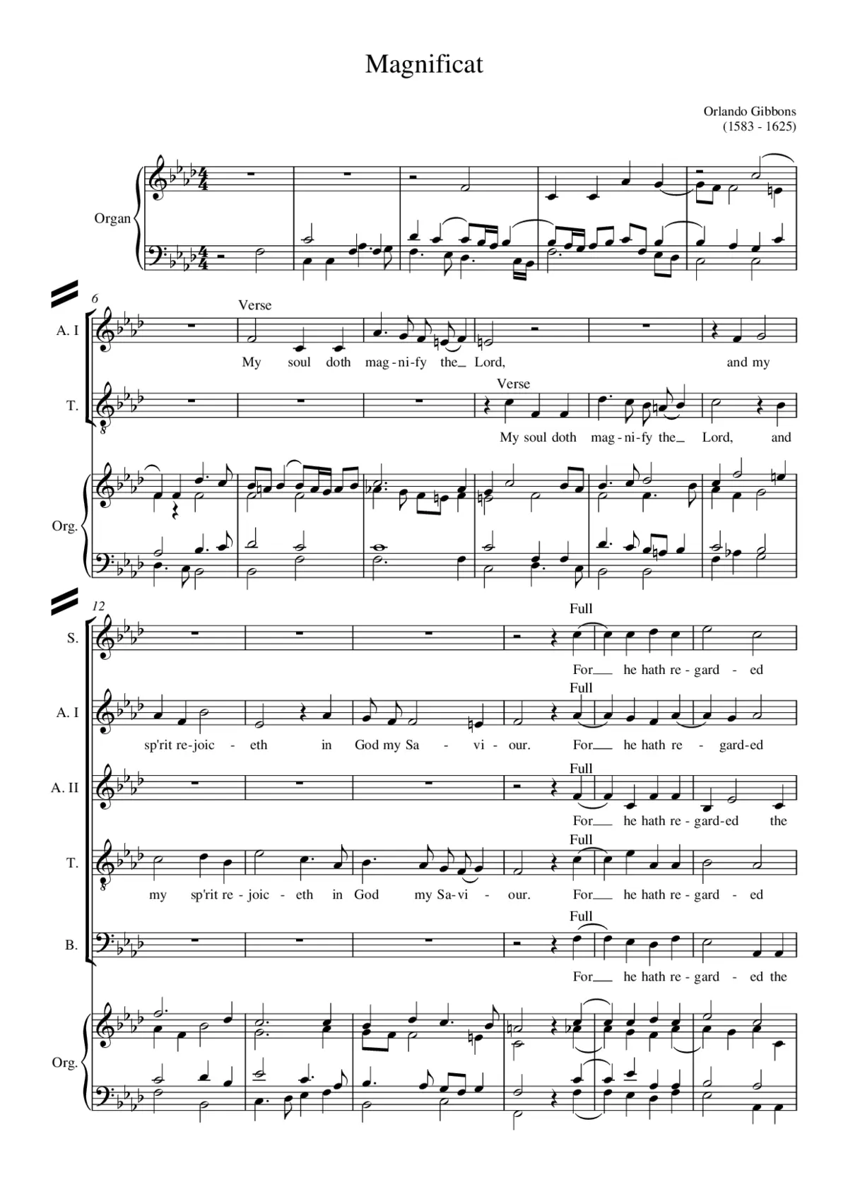 Magnificat from the Second Service - Page 1