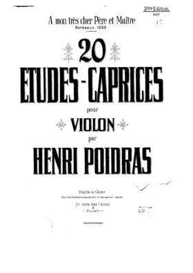 20 Etudes-Caprices for Violin
