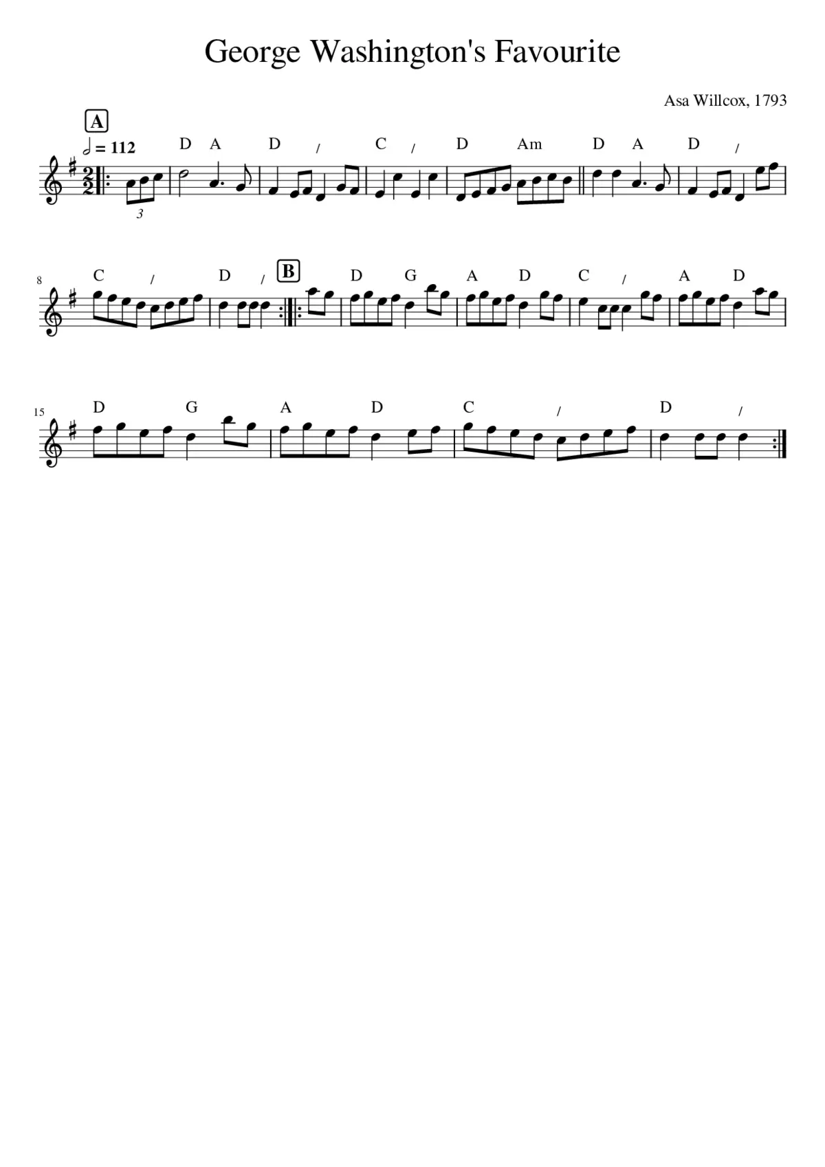 George Washington's Favourite - Page 1