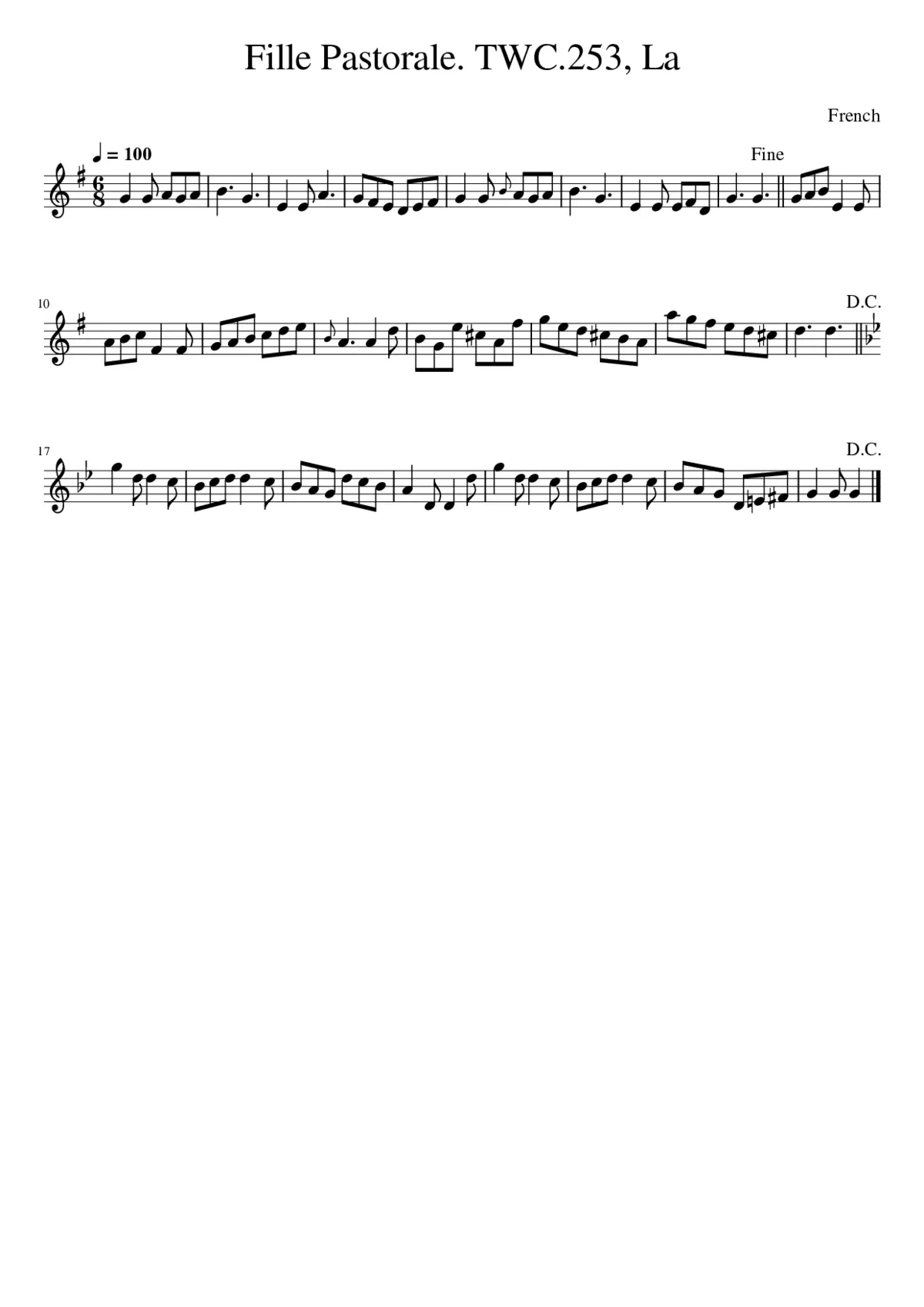 Fille Pastorale. TWC.253 La - Page 1