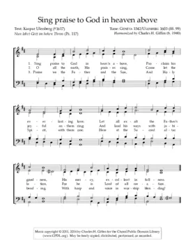 Sing praise to God in heaven above