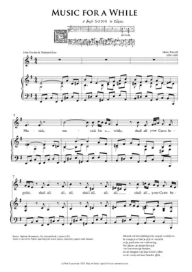 Music for a while, Z 583/2