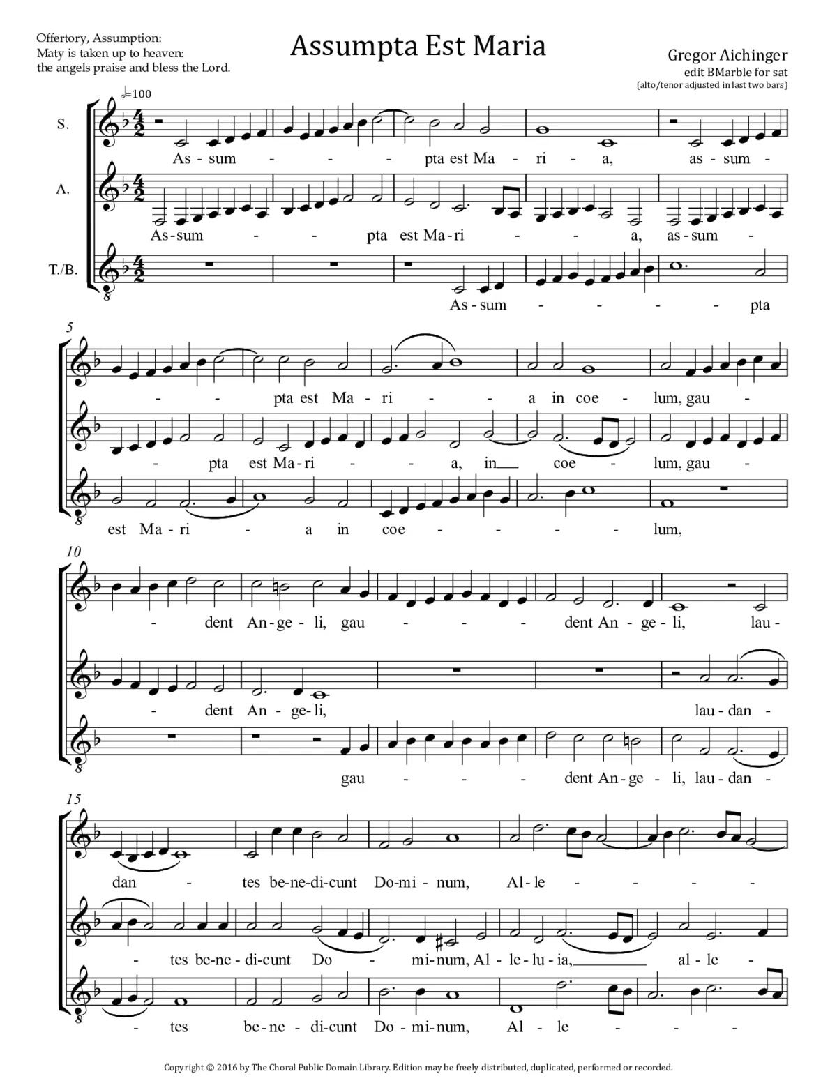 Assumpta est Maria - Page 1