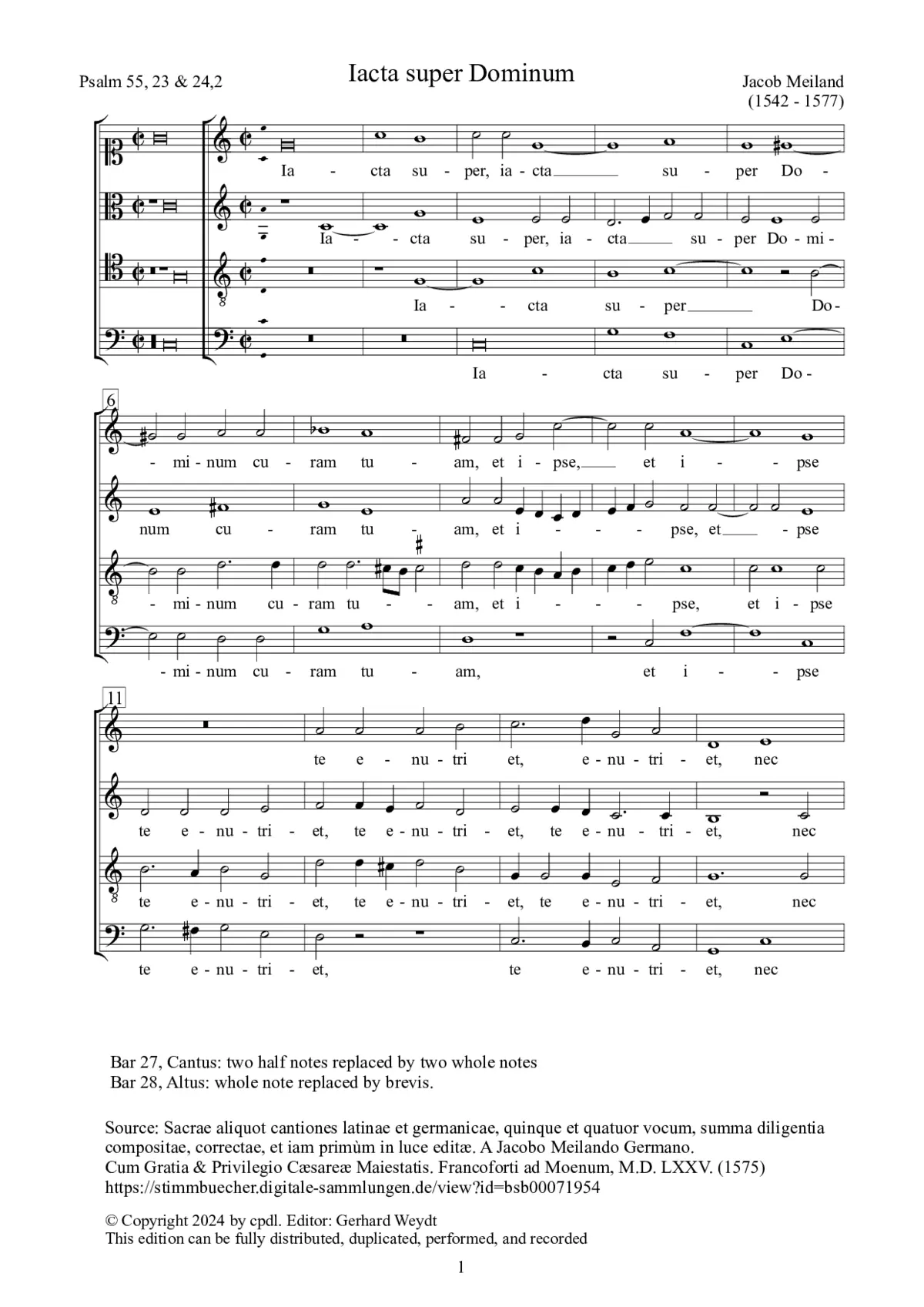 Iacta super Dominum - Page 1