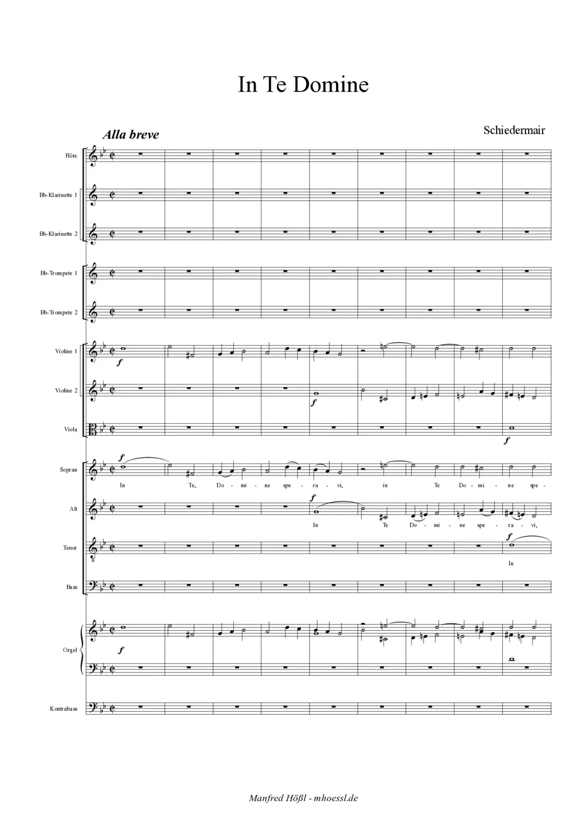 In te, Domine - Page 1