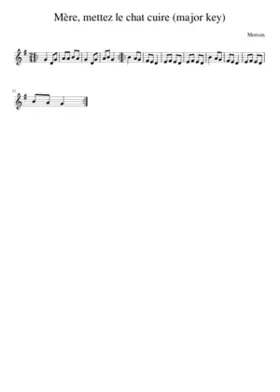 Mère mettez le chat cuire