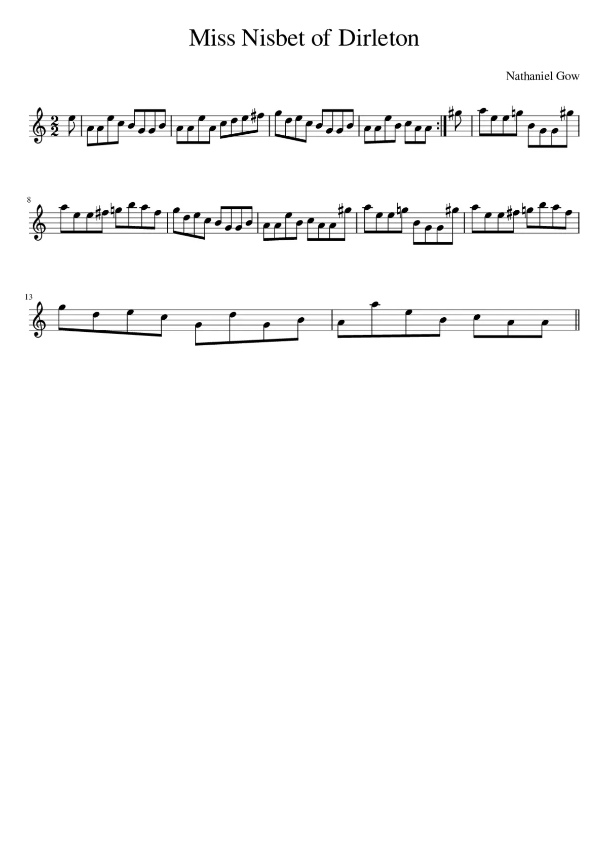 Miss Nisbet of Dirleton - Page 1