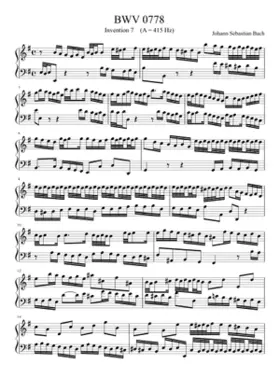 Invention in E minor BWV 778