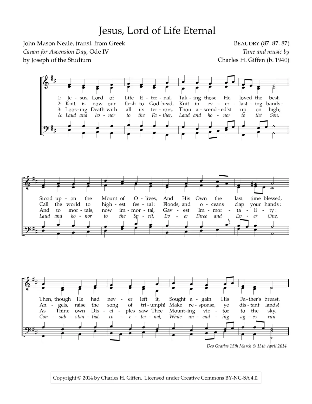Jesus, Lord of Life Eternal - Page 1