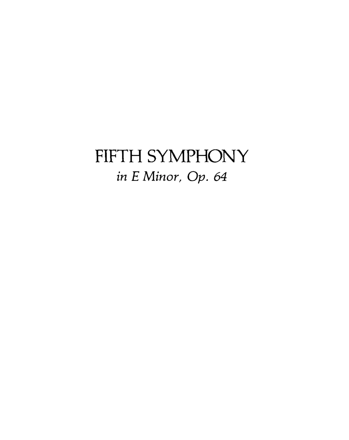 Symphony No.5 - Page 1