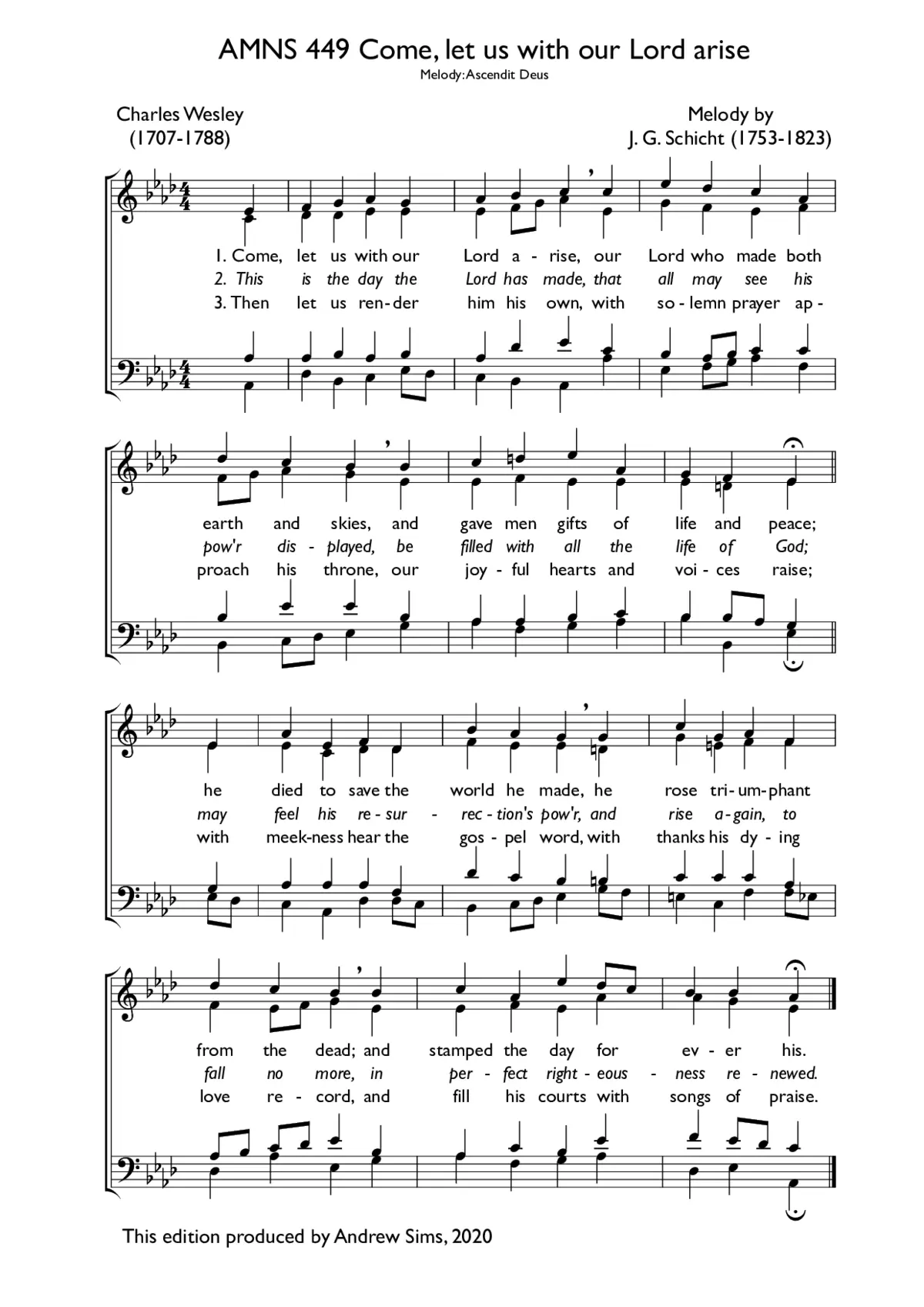 Come, let us with our Lord arise - Page 1