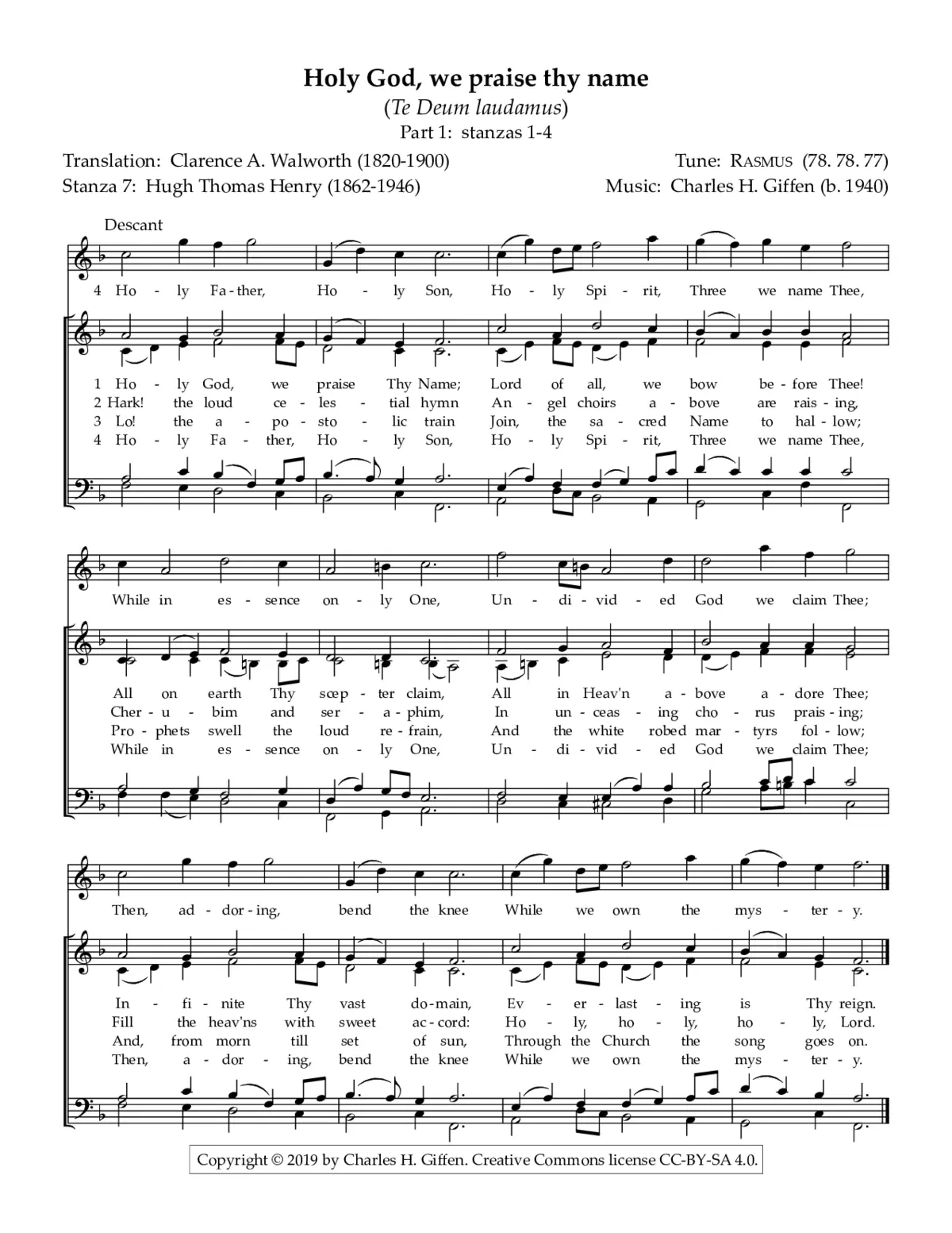 Holy God, we praise thy name - Page 1